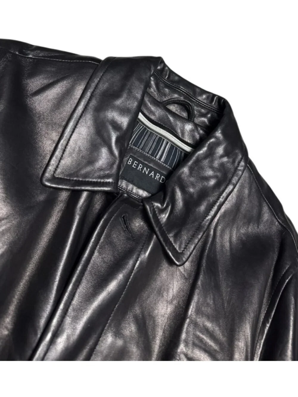 BERNARDO GENUINE LEATHER Designer Business Casual Winter Coat Jacket Mens Large